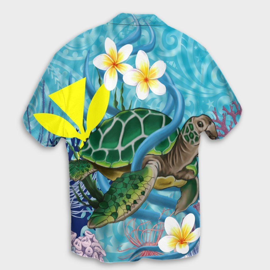 Hawaii Turtle Sea Cotral Polynesian Hawaiian Shirt - AH