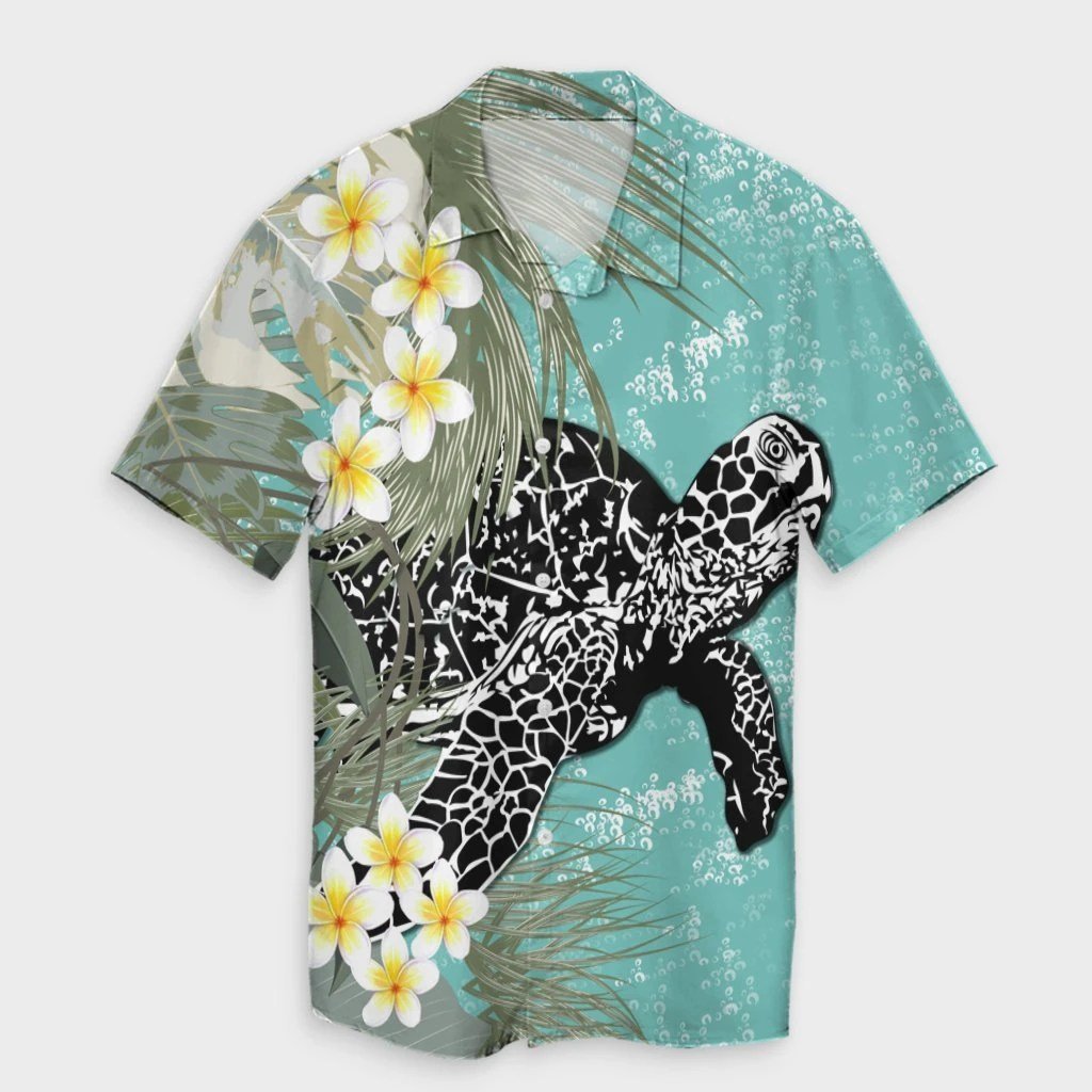 Hawaii Turtle Sea Plumeria Hawaiian Shirt  