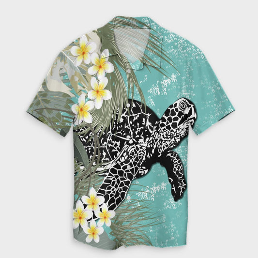 Hawaii Turtle Sea Plumeria Hawaiian Shirt - AH