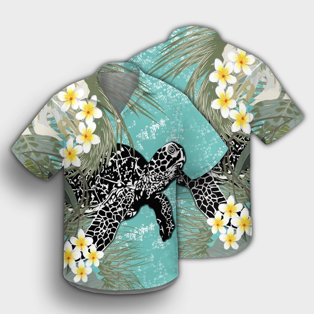 Hawaii Turtle Sea Plumeria Hawaiian Shirt - AH