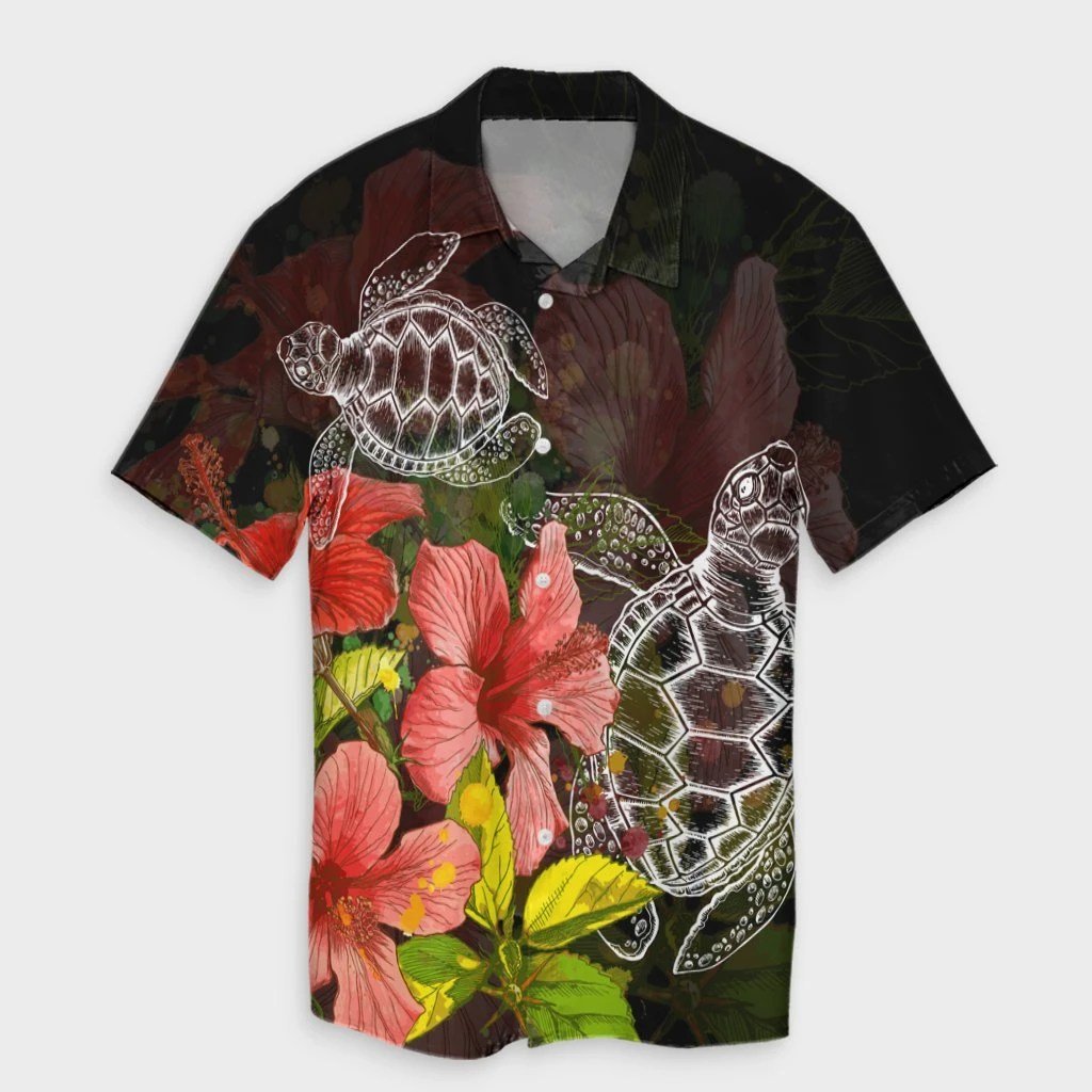 Hawaii Turtle Tree Hibiscus Hawaiian Shirt  