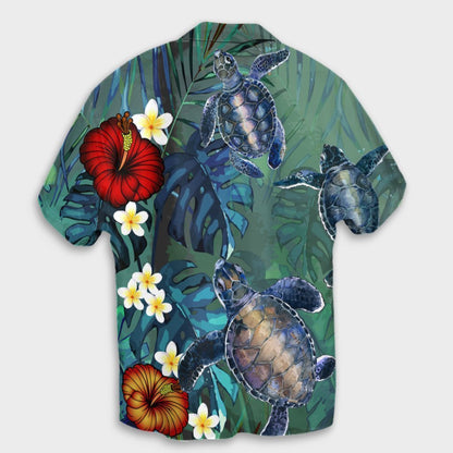 Hawaii Turtle Tropical Art Hawaiian Shirt - Hela Style - AH