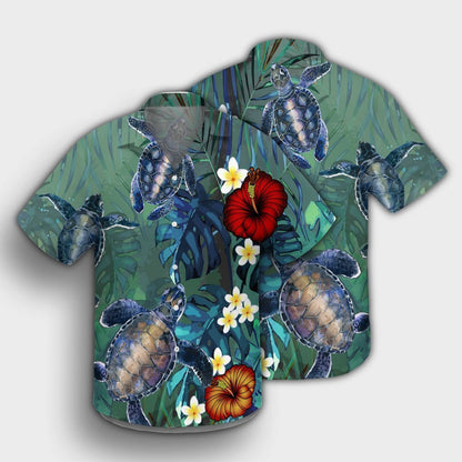 Hawaii Turtle Tropical Art Hawaiian Shirt - Hela Style - AH