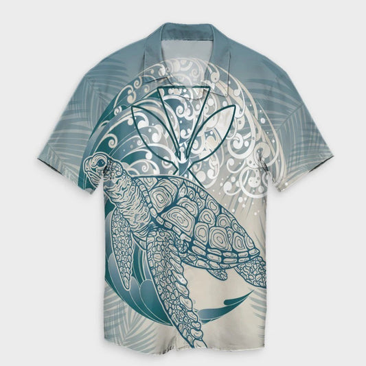 Hawaii Wave Kanaka Turtle Hawaiian Shirt  