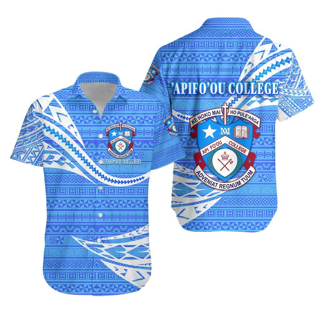 ‘Apifo’ou College Hawaiian Shirt Tonga Unique Version - Blue