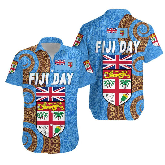 Fiji Day Hawaiian Shirt Independence Anniversary Simple Style LT8