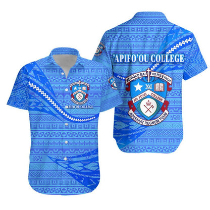 ‘Apifo’ou College Hawaiian Shirt Tonga Unique Version - Full Blue