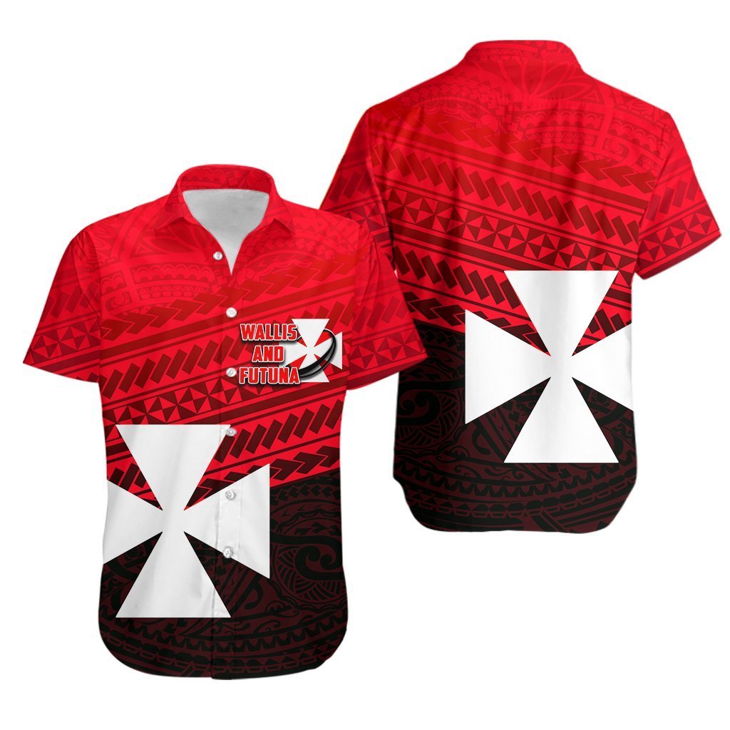 Wallis and Futuna Rugby Hawaiian Shirt Polynesian Style