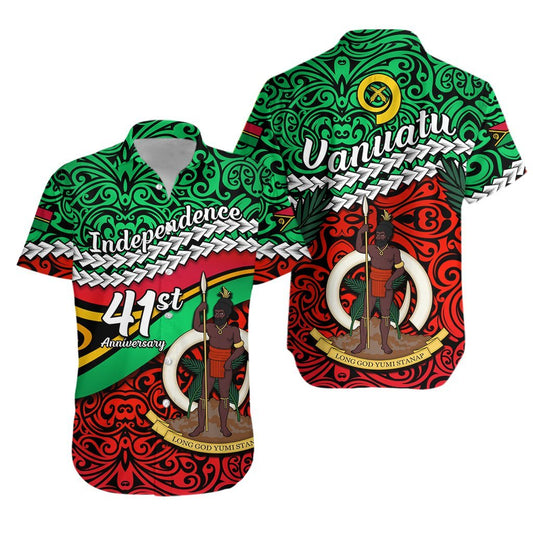 Vanuatu Independence Hawaiian Shirt Happy Anniversary LT13