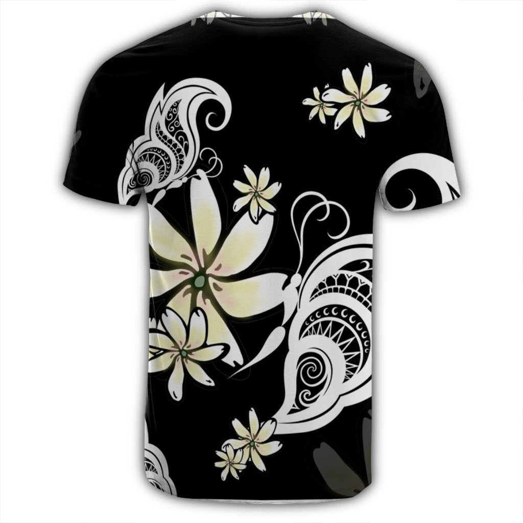 Hawaiian Butterfly Plumeria Polynesian T-Shirt - AH