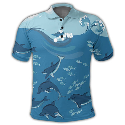 Hawaiian Dolphins Polynesian Polo Shirt - AH