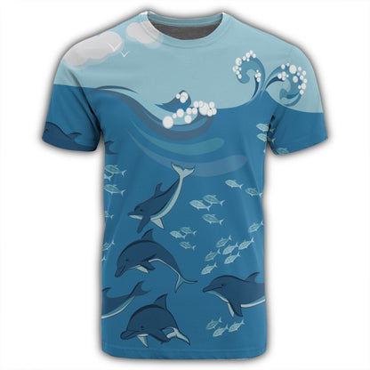 Hawaiian Dolphins Polynesian T-Shirt - AH