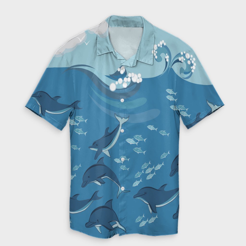 Hawaiian Dolphins Polynesian Hawaiian Shirt - AH