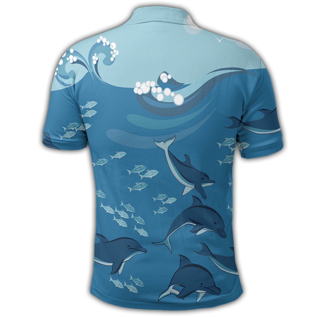 Hawaiian Dolphins Polynesian Polo Shirt - AH