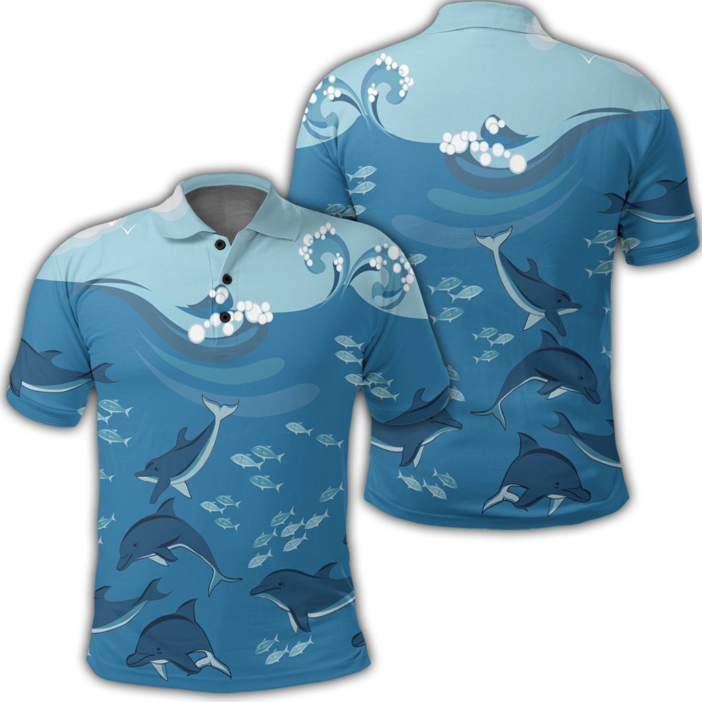 Hawaiian Dolphins Polynesian Polo Shirt - AH