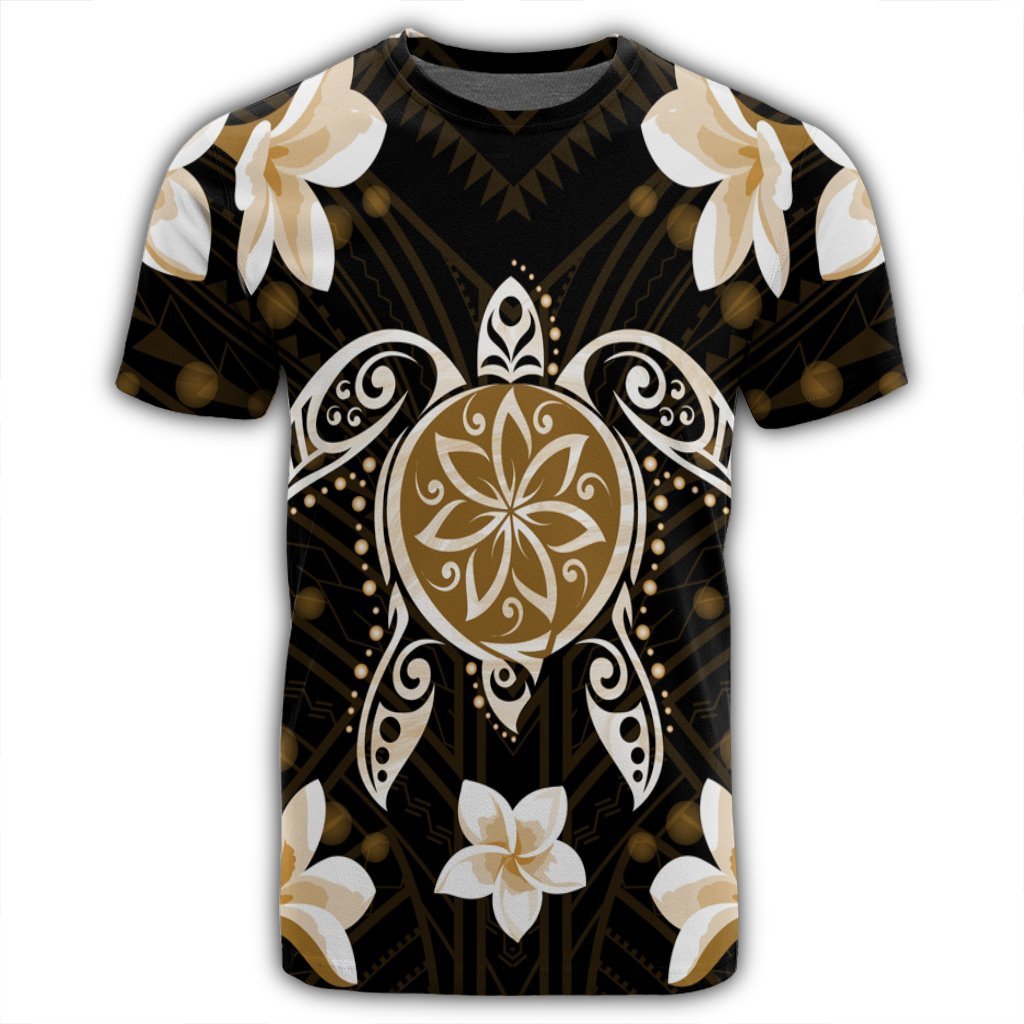 Hawaiian Gold Turtle Plumeria T-Shirt AH