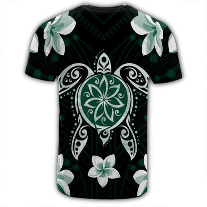 Hawaiian Greenie Turtle Plumeria T-Shirt AH