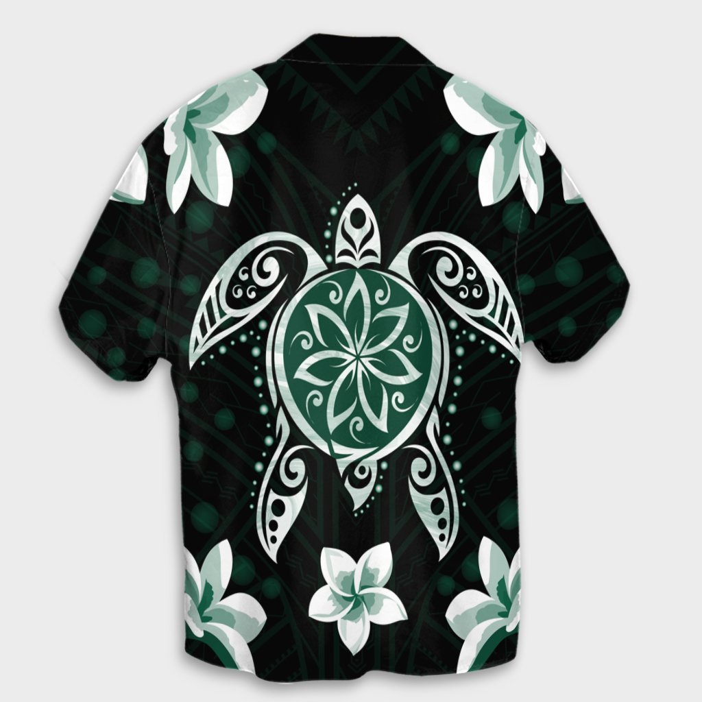 Hawaiian Greenie Turtle Plumeria Hawaiian Shirt AH