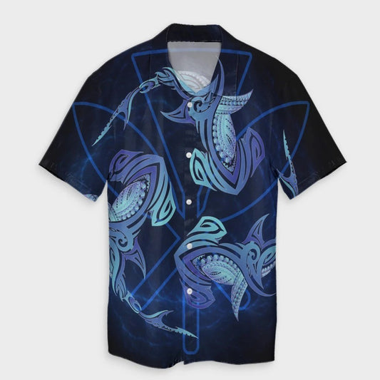 Hawaiian Hammerhead Shark Kanaka Galaxy Polynesian Hawaiian Shirt  