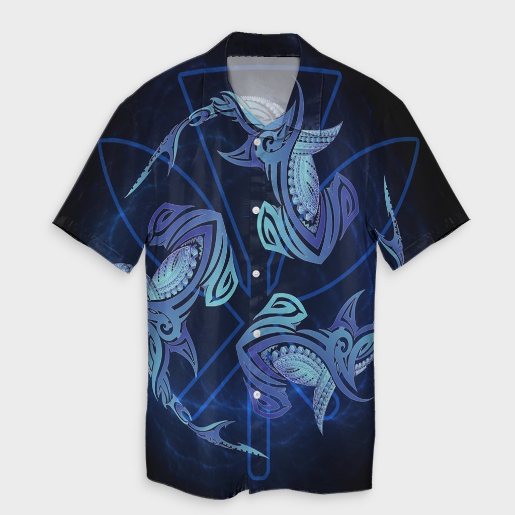 Hawaiian Hammerhead Shark Kanaka Galaxy Polynesian Hawaiian Shirt - AH