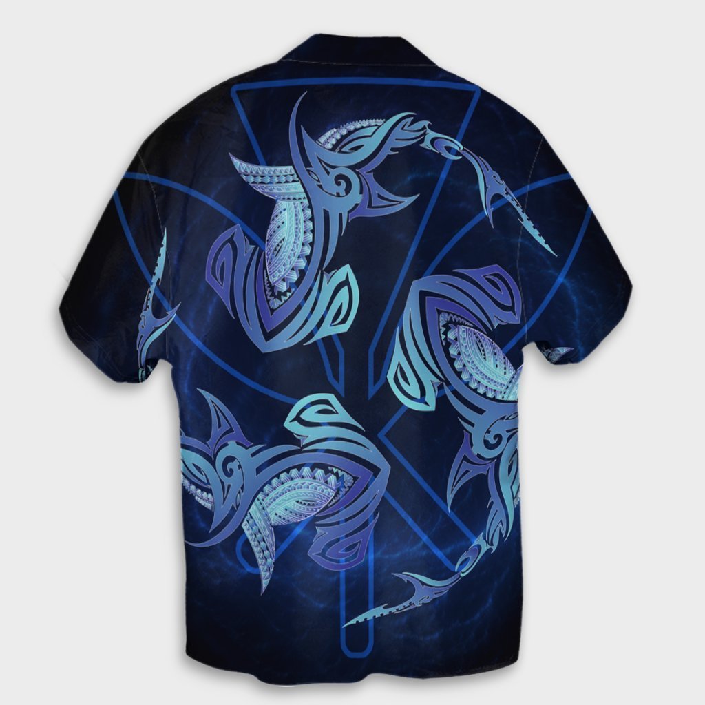 Hawaiian Hammerhead Shark Kanaka Galaxy Polynesian Hawaiian Shirt - AH