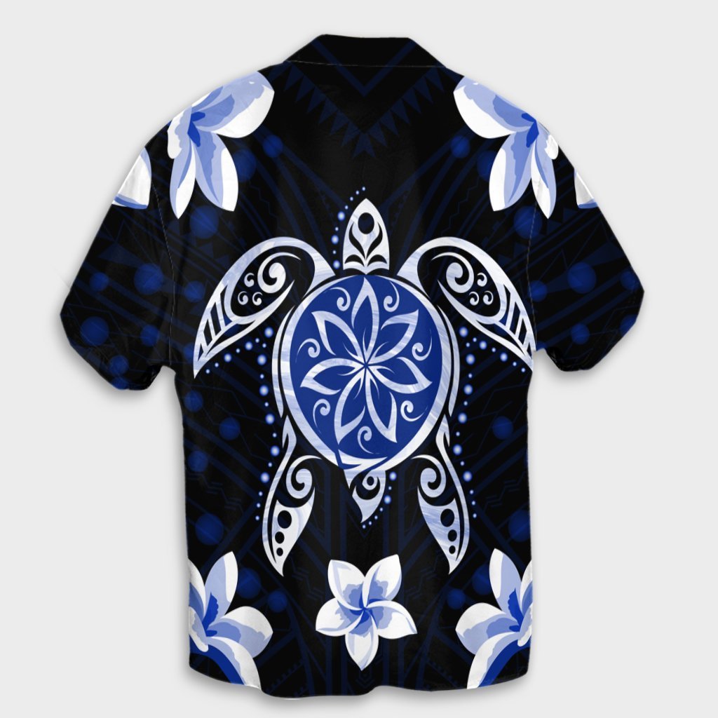 Hawaiian Icon Blue Turtle Plumeria Hawaiian Shirt AH