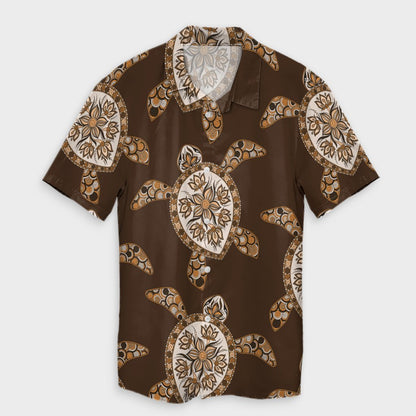 Hawaiian Old School Turtle Hawaiian Shirt - AH