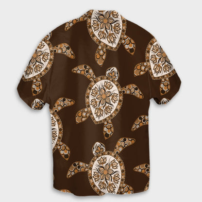 Hawaiian Old School Turtle Hawaiian Shirt - AH