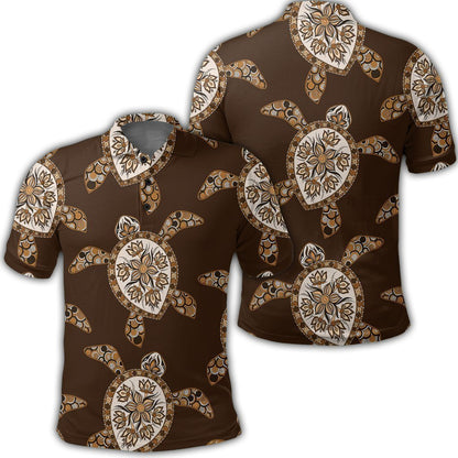 Hawaiian Old School Turtle Polo Shirt - AH