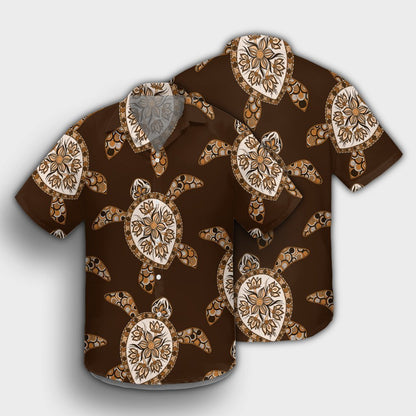 Hawaiian Old School Turtle Hawaiian Shirt - AH