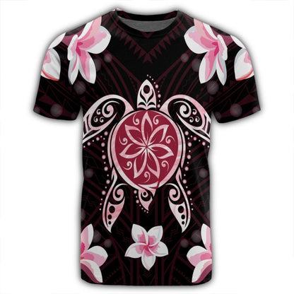 Hawaiian Pinky Turtle Plumeria T-Shirt AH