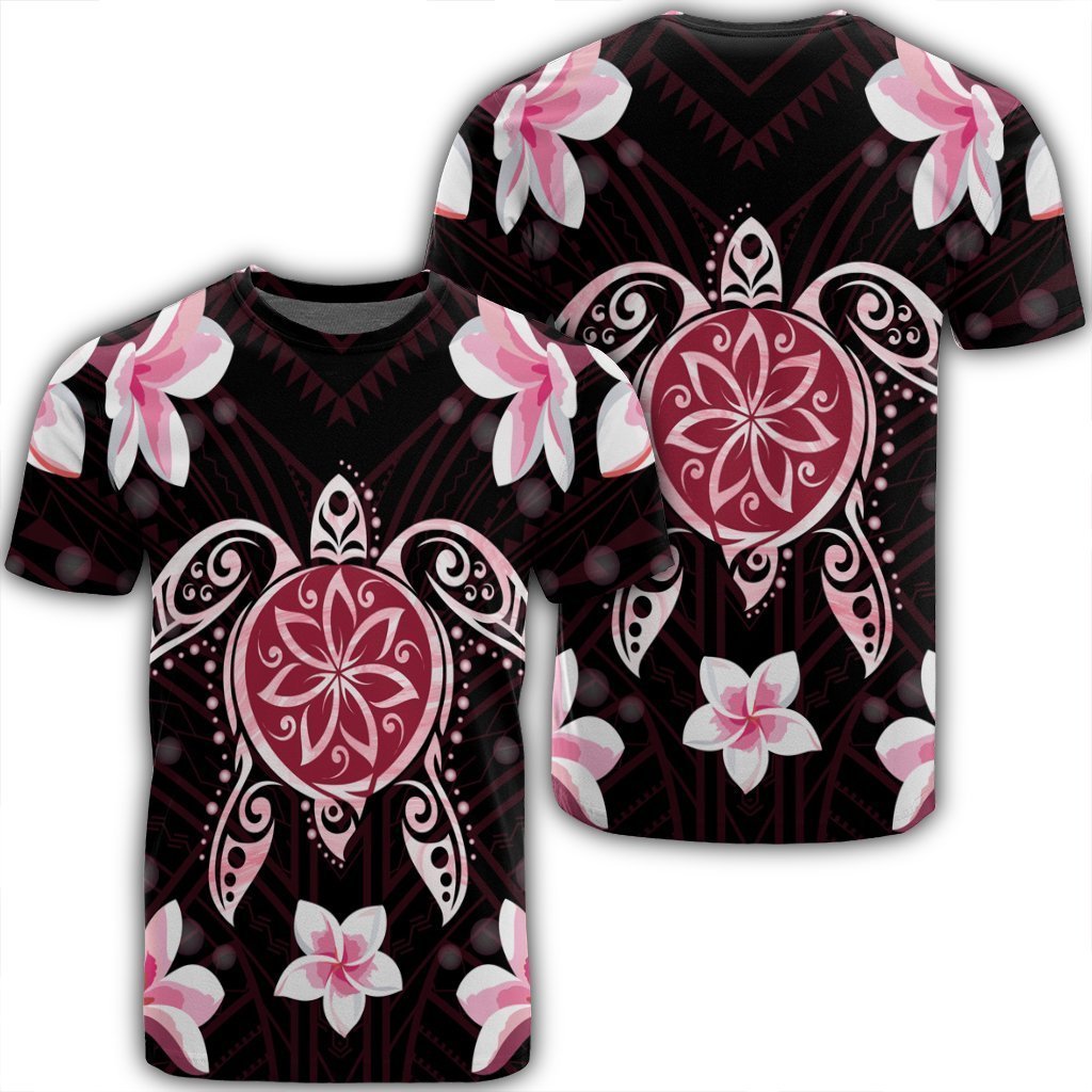 Hawaiian Pinky Turtle Plumeria T-Shirt AH