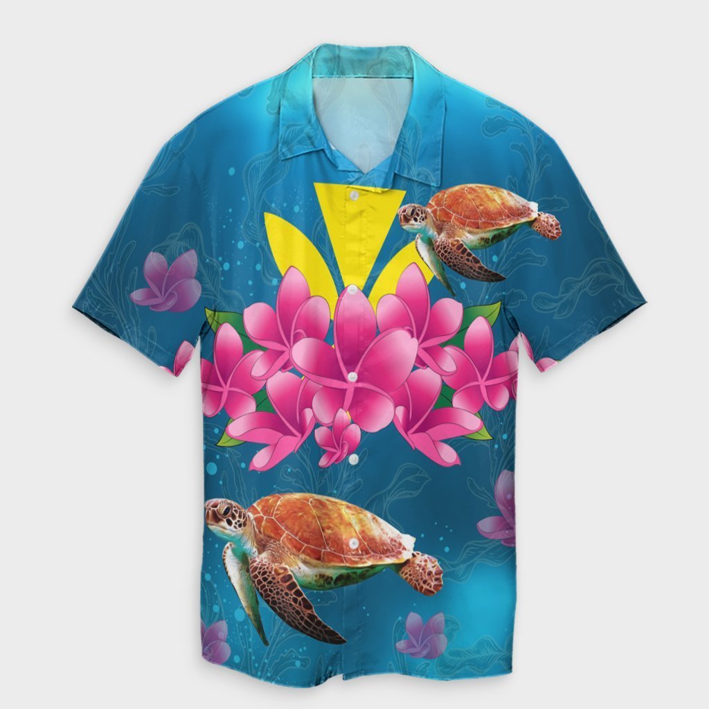 Hawaiian Plumeria Kanaka Turtle Sea Polynesian Hawaiian Shirt - AH