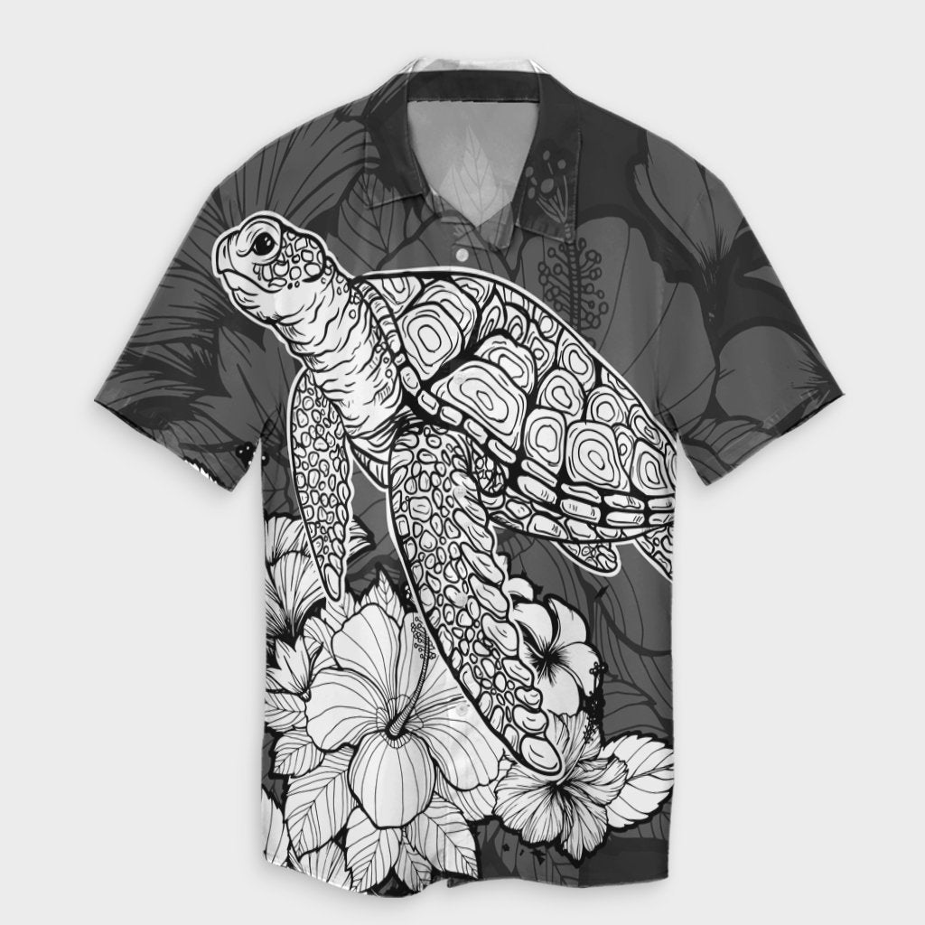 Hawaiian Sample Turtle Plumeria Hawaiian Shirt - AH