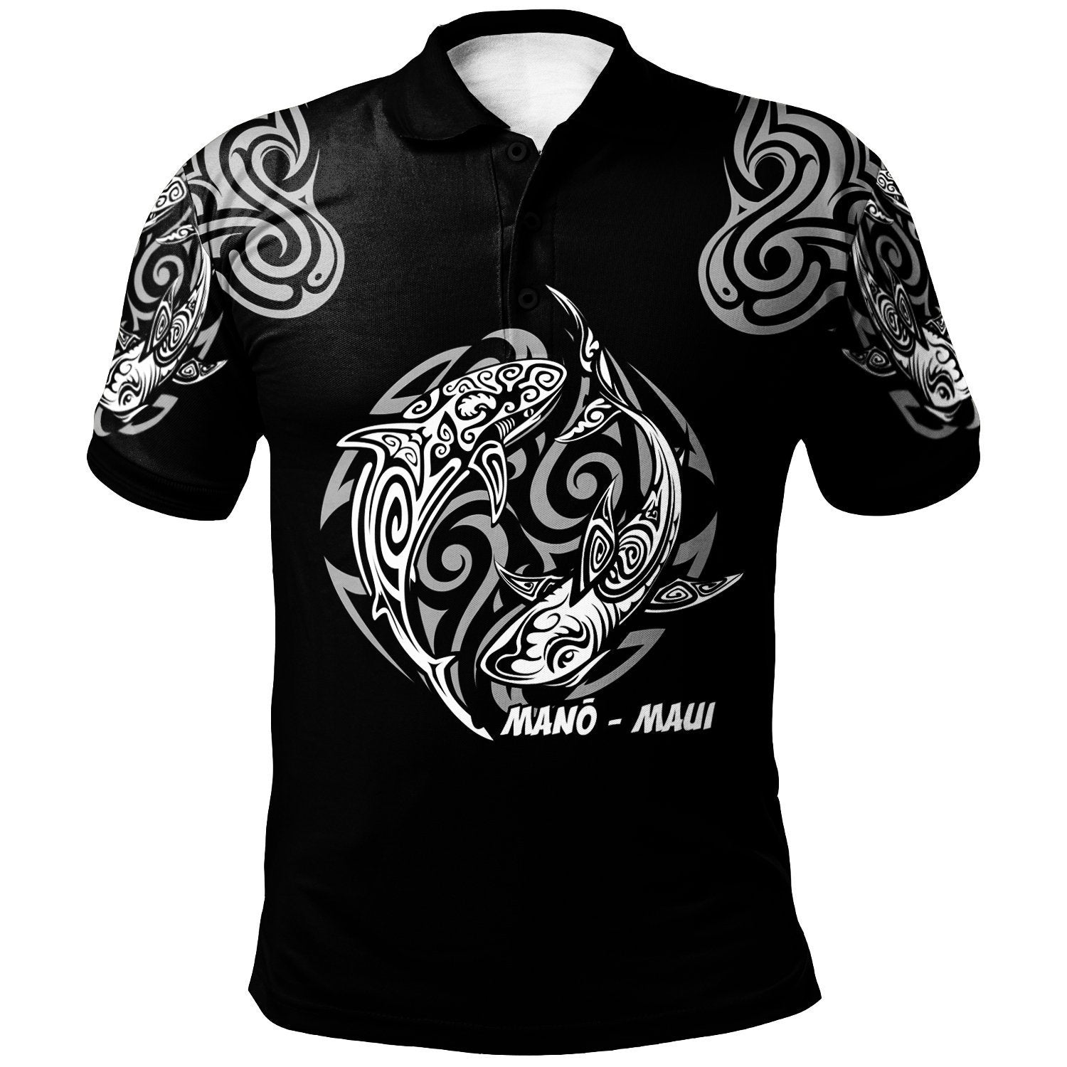 Hawaii Polo Shirt - Hawaiian Shark Tattoo