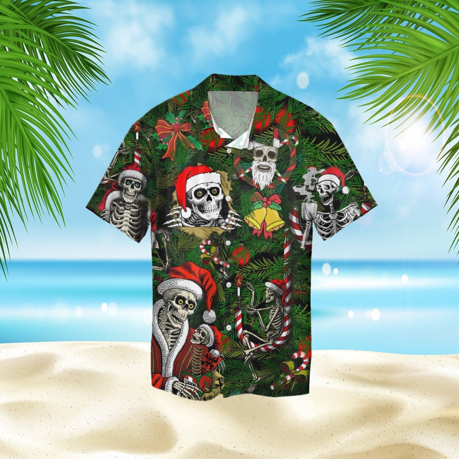 Skull Christmas 3D Hawaiian Shirt SK-3HS-0K53