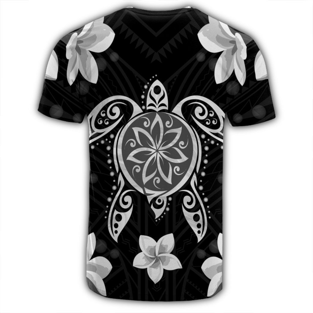 Hawaiian Silver Turtle Plumeria T-Shirt AH