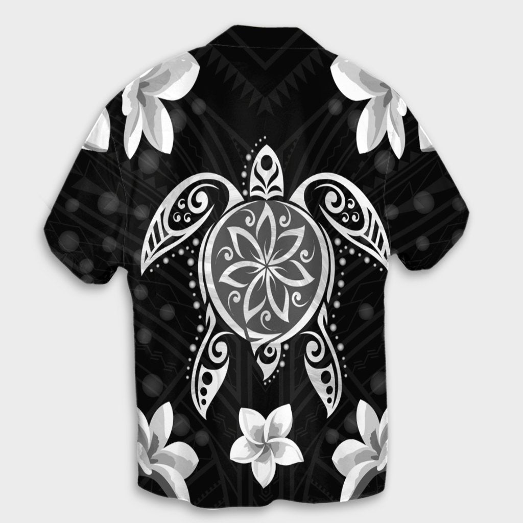 Hawaiian Silver Turtle Plumeria Hawaiian Shirt AH