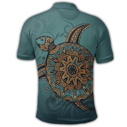 Hawaiian Skillful Turtle Polynesian Polo Shirt - AH