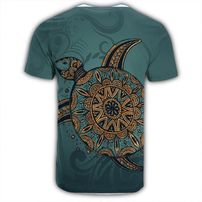 Hawaiian Skillful Turtle Polynesian T-Shirt - AH