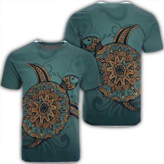 Hawaiian Skillful Turtle Polynesian T-Shirt - AH