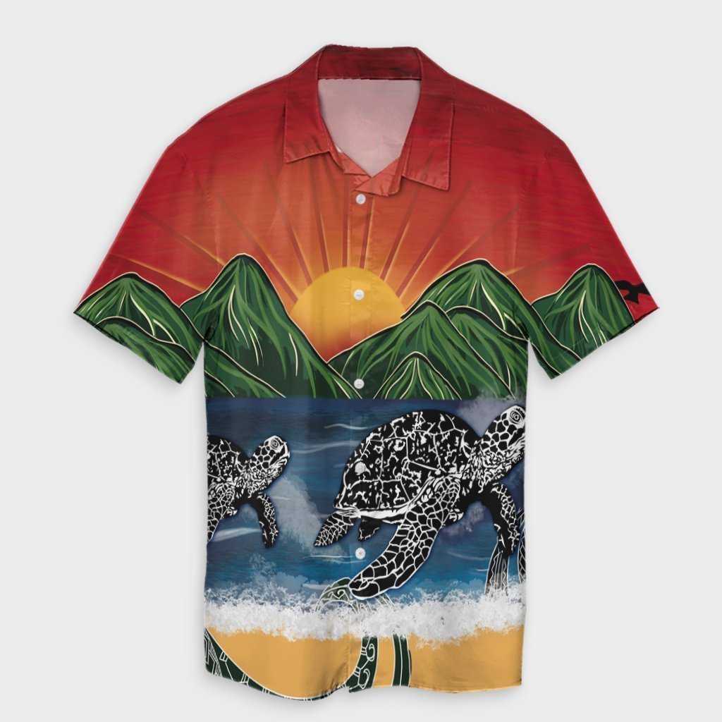 Hawaiian Sunset Ocean Turtle Hawaiian Shirt - AH