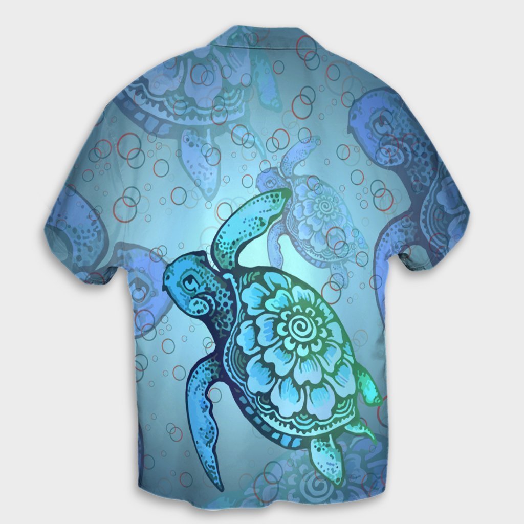 Hawaiian Turtle In The Sea Bubble Polynesian Hawaiian Shirt - AH