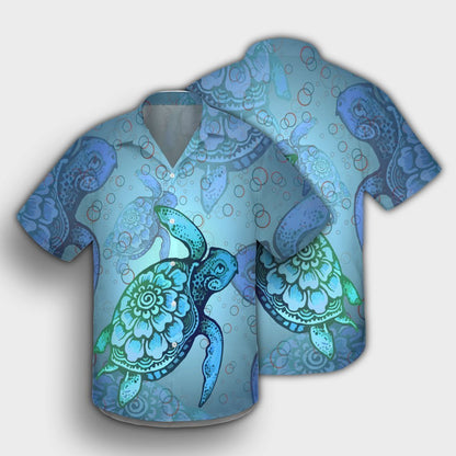 Hawaiian Turtle In The Sea Bubble Polynesian Hawaiian Shirt - AH