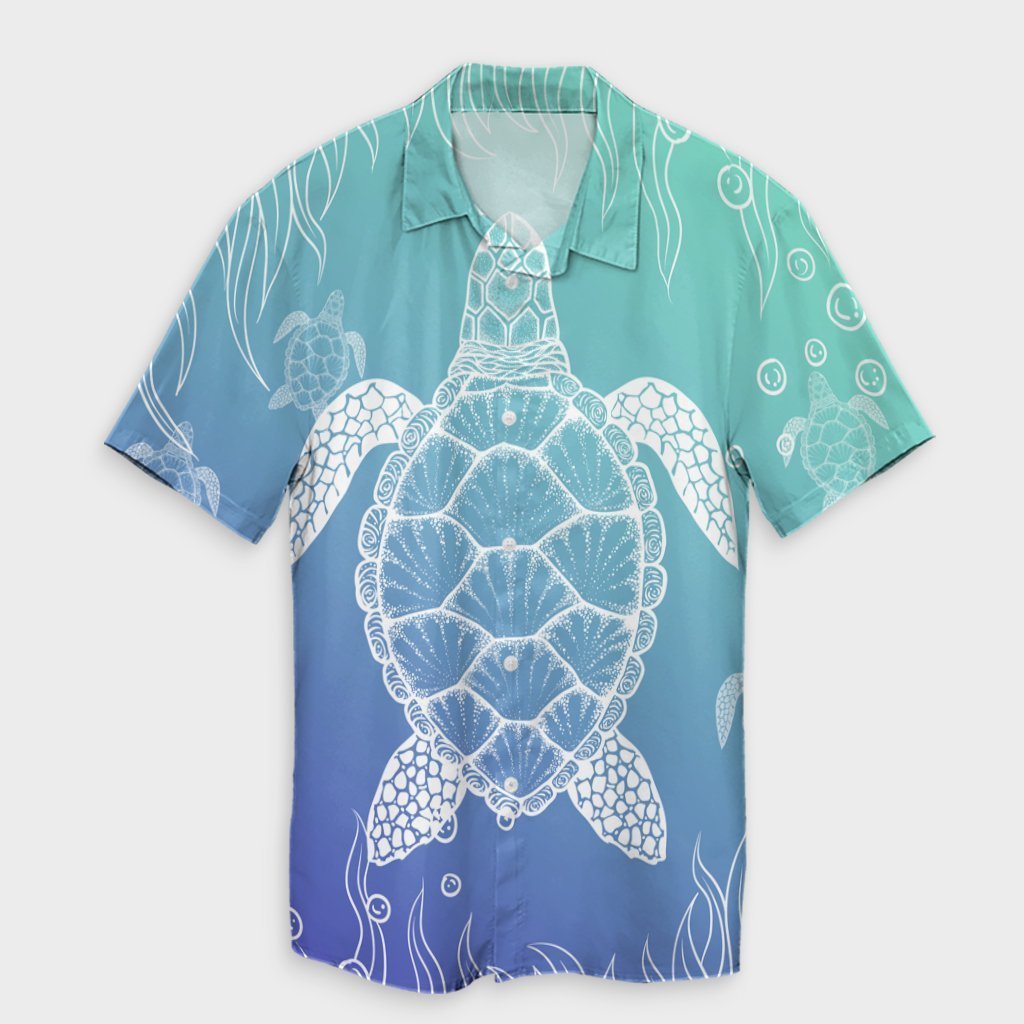 Hawaiian Turtle In The Sea Polynesian Hawaiian Shirt - AH