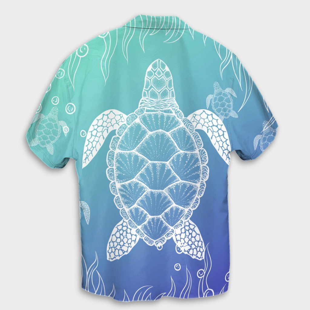 Hawaiian Turtle In The Sea Polynesian Hawaiian Shirt - AH