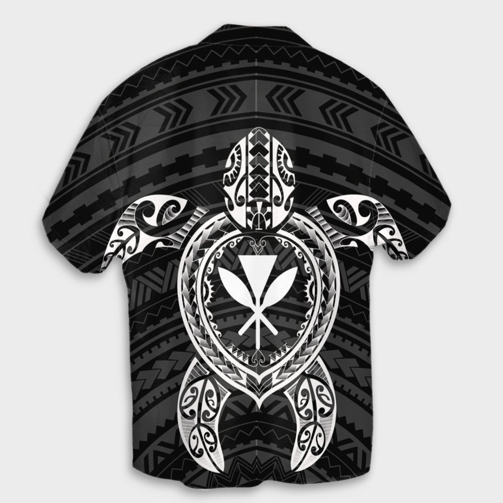 Hawaiian Turtle Kanaka Polynesian Hawaiian Shirt - White - AH