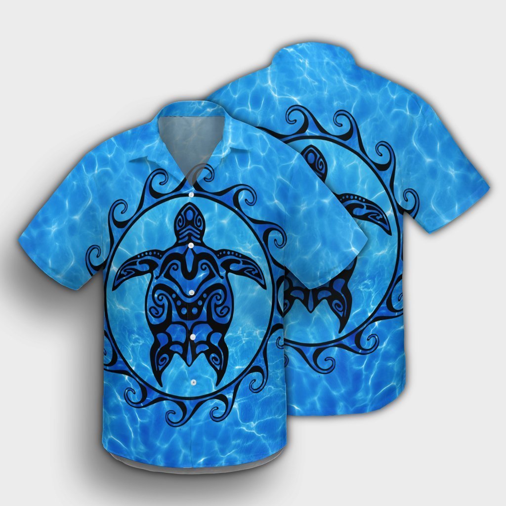 Hawaiian Turtle Polynesia Under The Sea Hawaiian Shirt - AH