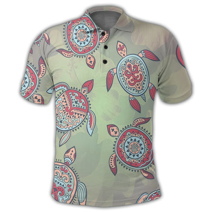 Hawaiian Turtle Polynesian Polo Shirt - AH