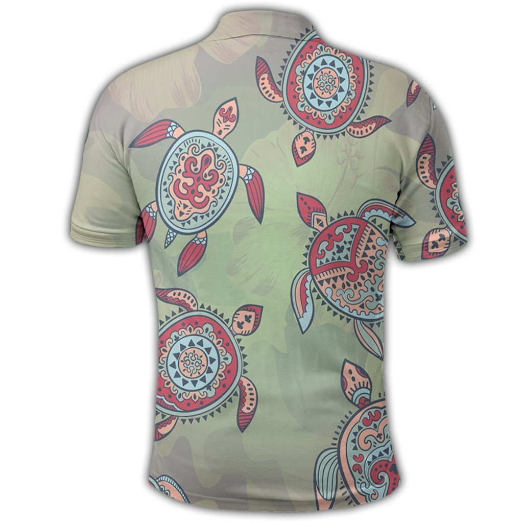 Hawaiian Turtle Polynesian Polo Shirt - AH